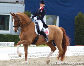 Laura Tomlinson and Mistral Hojris on winning form at the 2013 CDI Hagen :: Photo © Astrid Appels