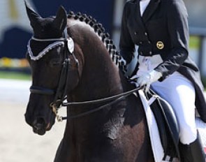 Birgit Kanz on her 9-year old Rhinelander Smaragd (by San Remo x Ferro)