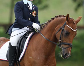 Norwegian pony rider Mathilde Klaesson competing Nadyr du Bois at the 2013 CDIO-P Hagen last weekend :: Photo © Astrid Appels