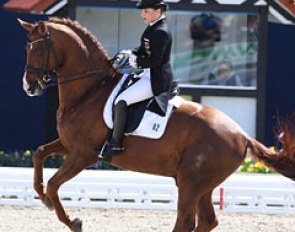 Charlott Maria Schurmann and Burlington (by Breitling x Rohdiamant) won the Prix St Georges and were second in the Intermediaire I at the 2013 CDI Hagen