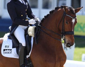 Jessica Werndl on the Dutch warmblood Zaire (by Son de Niro x Jazz)