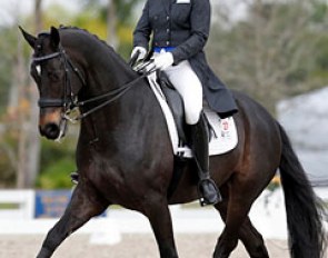 Kim Herslow and Rosmarin at the 2013 Palm Beach Dressage Derby :: Photo © Susan Stickle