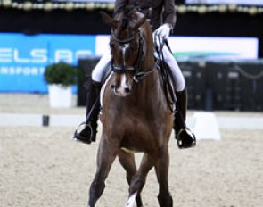 Belgium based Ukrainian dressage rider Inna Logutenkova on Stallone (by Lancet)