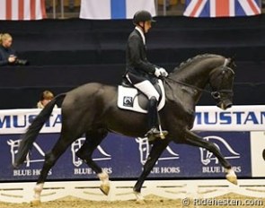Andreas Helgstrand and Sezuan at the 2013 Danish Young Horse Championships in Odense :: Photo © Ridehesten