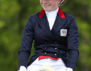 Roberta "Bobby" Hayler gives a big smile at the end of her test