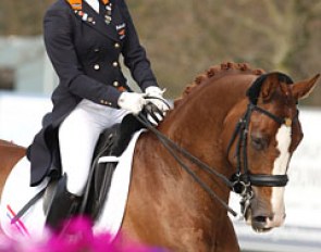 Jeanine Nieuwenhuis on her second junior rider's horse Conquest