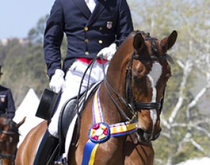 Jan Ebeling and Rafalca in a winning mood at the 2013 CDI San Juan Capistrano :: Photo © Amy McCool