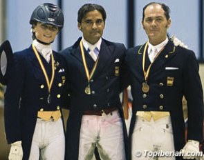 The 2013 Spanish Grand Prix Championship podium: Carmen Naesgaard (silver), Jose Antonio Garcia Mena (gold), Jose Maria Sanchez Cobos (bronze) :: Photo © Top Iberian