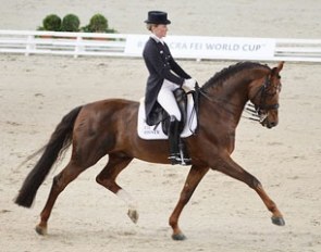 Helen Langehanenberg and Damon Hill at the 2013 CDI-W Stuttgart :: Photo © Karl Heinz Frieler