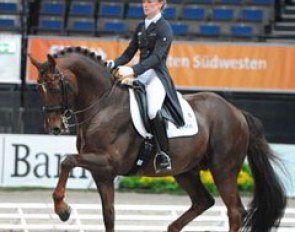 Helen Langehanenberg and Damon Hill score a personal best in the World Cup kur at the 2013 CDI-W Stuttgart :: Photo © Barbara Schnell