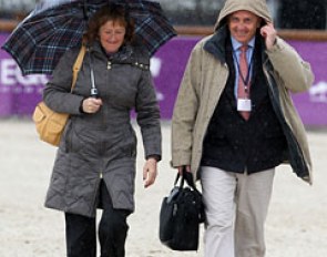 And then came the rain: judges Jo Graham and Juan Carlos Campos