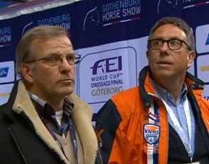 Adelinde's back with her old coach Johan Hamminga, who is flanked by team manager Wim Ernes 