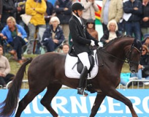 Andreas Helgstrand on the Oldenburg reserve licensing champion Floricello (by Florencio x Dormello)