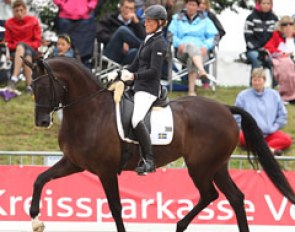 Anna Svanberg on Diva, a Richfield offspring out of Patrik Kittel's rising FEI star Deja (by Silvano). 
