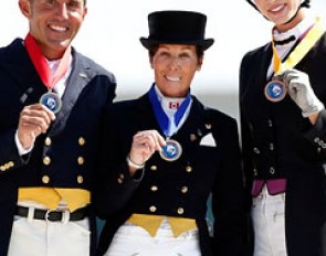 The top three individual riders from the CDIO were Christilot Boylen with gold, Cesar Parra with silver, and Caroline Roffman with bronze :: Photo © Susan J. Stickle