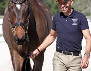 Steffen Peters and Legolas at the trot up for the 2013 WDM Palm Beach :: Photo © Sue Stickle