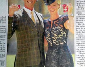 Carl Hester and Laura Tomlinson with their MBE medals