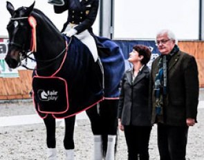 Elena Sidneva and Romeo Star at the prize giving ceremony with Monica Slowik and Wojciech Markowski