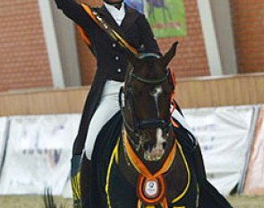 Inna Logutenkova and Stallone win the 2013 Central European League World Cup Finals at the CDI-W Zhashkov