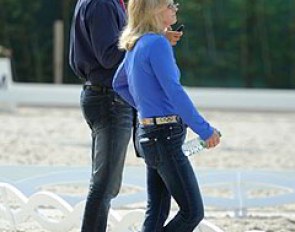 U.S. team trainer Robert Dover with U.S. Developing Horse team trainer Debbie McDonald