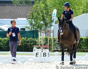 Carl Hester giving some pointers to Charlotte on Valegro