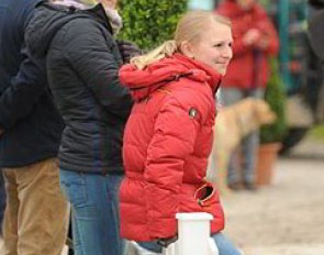 Jenny Lang and her sister watching the warm up