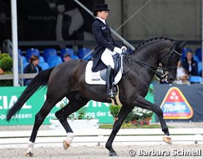 Kristina Sprehe and Desperados at the 2014 German Dressage Championships :: Photo © Barbara Schnell