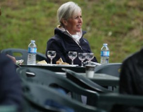 Australian Mary Hanna watching the other Grand Prix riders