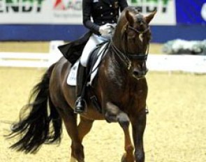 Helen Langehanenberg and Damon Hill at the 2014 CDI Dortmund :: Photo © Barbara Schnell