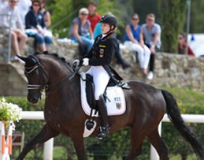 Anna Christina Abbelen and Furst on Tour at the 2014 European Junior Riders Championships in Arezzo, Italy :: Photo © Astrid Appels