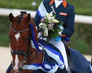 Anne Meulendijks and Avanti win Kur to Music gold at the 2014 European Young Rider Championships :: Photo © Astrid Appels