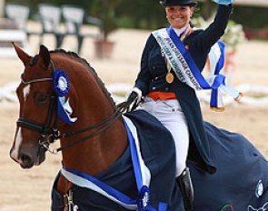 Anne Meulendijks and Avanti win the 2014 European Young Riders Championship :: Photo © Astrid Appels