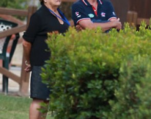 Former O-judge Mariette Withages (in Arezzo as head of the Appeal Committee) and FEI Judge General Stephen Clarke discussed the situation of the blown down fences