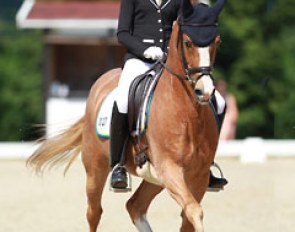Elin Mattsson on the formerly licensed stallion Bodo