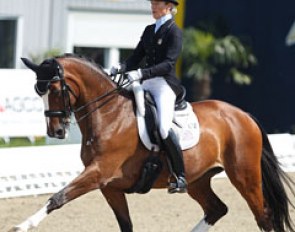 U.S Grand Prix rider Arlene Page and Alina were already in Europe competing at the CDI Hagen in April to obtain scores for her WEG ranking :: Photo © Astrid Appels