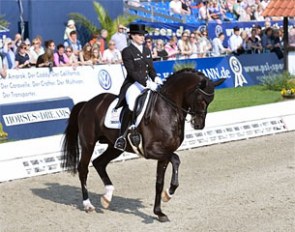 Kristina Sprehe and Desperados FRH competing at the 2014 Horses and Dreams in Hagen :: Photo © Karl Heinz Frieler