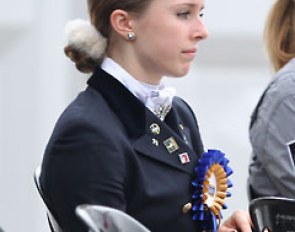 Mathilde Hannell with her ribbon