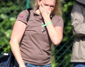 Totilas' groom Dagmar Kallenberg in tears after the Special