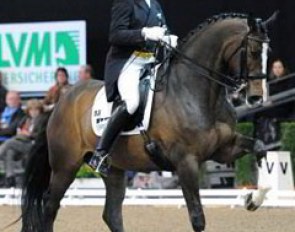 Hubertus Schmidt on the Danish bred Hedelunds Mefisto, which was previously trained by Joachim Thomsen. 