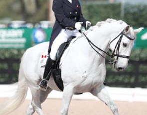 Canadian Olympian Jacqueline Brooks and D Niro at the 2014 Palm Beach Dressage Derby in Florida :: Photo © Astrid Appels