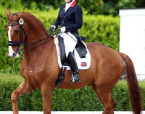 Paralympian Sophie Wells rode the regular U25 classes on Pinocchio but is allowed to carry a whip because of her disability.