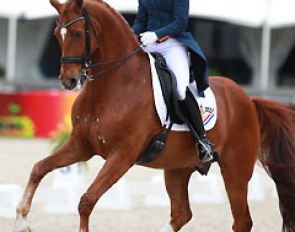 Adelinde Cornelissen and Parzival win the 5* Grand Prix at the 2014 CDIO Rotterdam :: Photo © Astrid Appels
