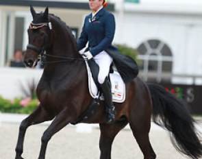 Belgian Claudia Fassaert on Donnerfee. A mistake in the one tempi changes kept them from breaking the 70% marker