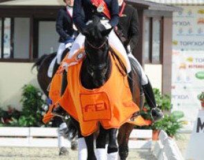 Ekaterina Melnik and Indor were the clear winners of the young rider divison at the 2014 CDI-JYR Ryazan in Russia :: Photo © Astrid Appels