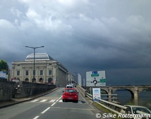 Rain clouds over Saumur