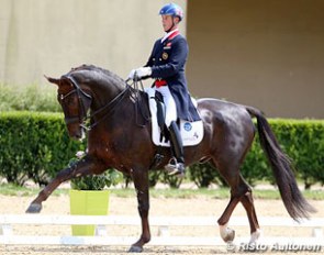 Carl Hester and Dances with Wolves at the 2014 CDIO Saumur :: Photo © Risto Aaltonen