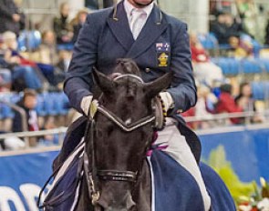 Heath Ryan and Regardez Moi win the GP Freestyle at the 2014 CDI Sydney :: Photo © Franz Venhaus