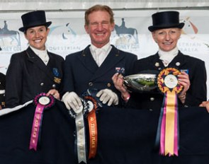 The top four of the 2014 CDI Sydney Grand Prix: Fiona Selby, Heath Ryan and Caroline Wagner :: Photo © Franz Venhaus