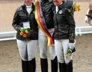The podium at the 2014 German Profi Championships: Andrea Timpe, Marcus Hermes and Uta Gräf