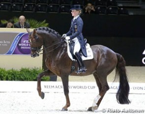 Helen Langehanenberg and Damon Hill at the 2014 World Cup Finals :: Photo © Risto Aaltonen
